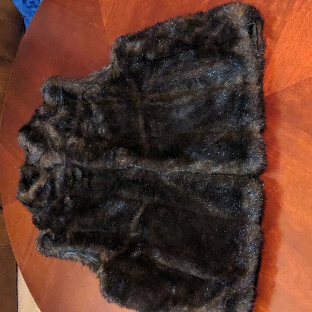 Reversible faux fur vest